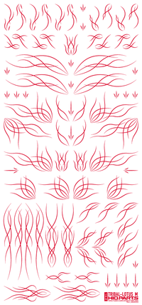 Tribal Lotus M Red(1pc)