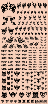 Tattoo Decal 01 "Heart" Black(1pc)