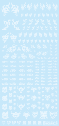 Tattoo Decal 01 "Heart" Clear White(1pc)