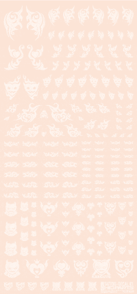 Tattoo Decal 01 "Heart" Clear White(1pc)