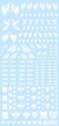 Tattoo Decal 01 "Heart" White(1pc)