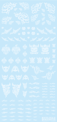 Tattoo Decal 02 "Skull" Clear White(1pc)