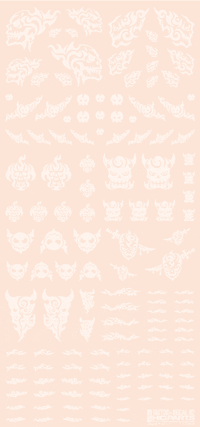 Tattoo Decal 02 "Skull" Clear White(1pc)