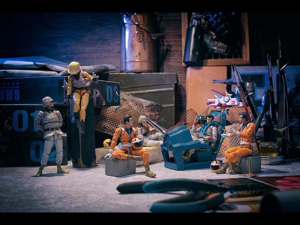 Mobile Suit Gundam G.M.G. Earth Federation Force 04, 05, 06 Sayla Mass Set of 3 Figures (With Bonus)