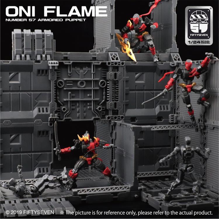 Number 57 Armored Puppet Oni Flame 1/24 Scale Model Kit