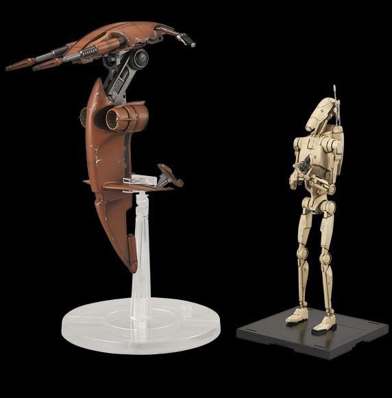 Bandai Star Wars 1/12 Battle Droid & Stap Model kit