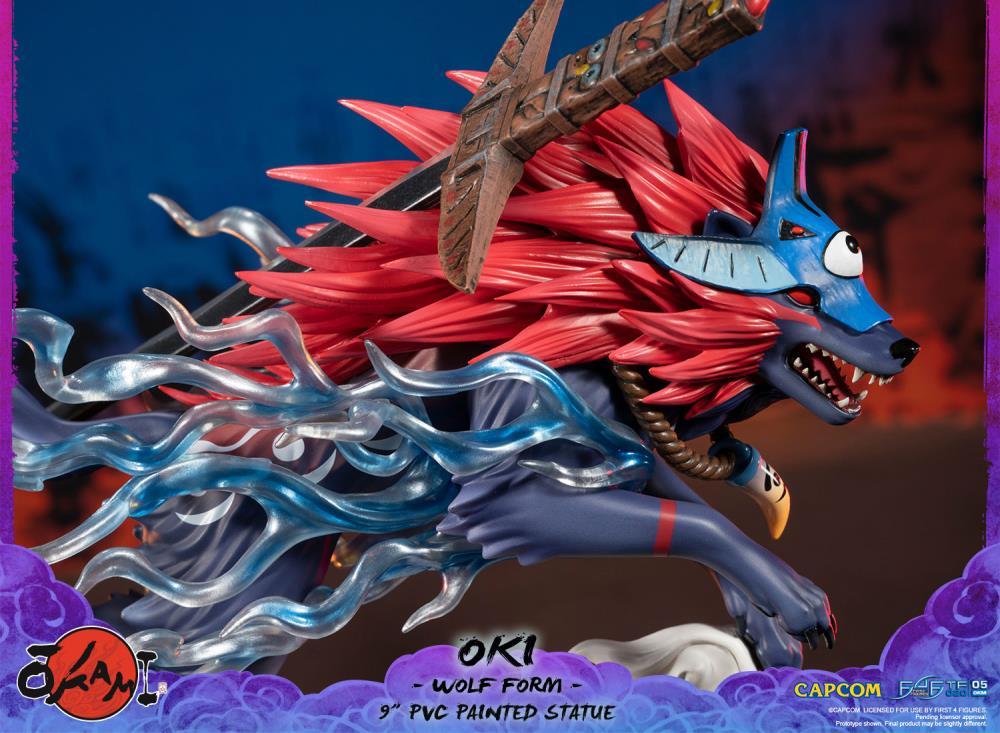 Okami Oki (Wolf Form) Statue