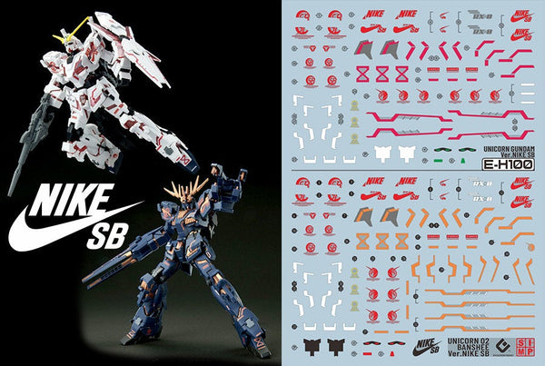 C59 HG Premium Bandai Gundam Unicorn 01 Banshee 02 Nike SB Ver