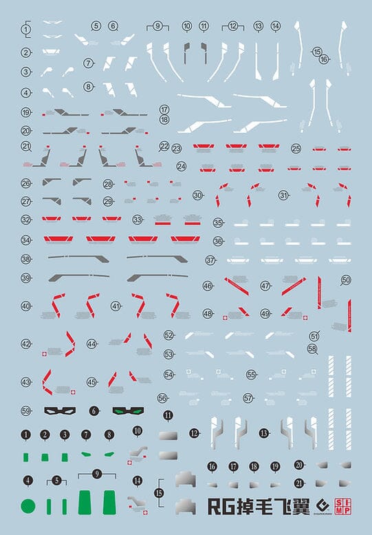 C19 RG Gundam Wing Zero Custom Decal Sheet