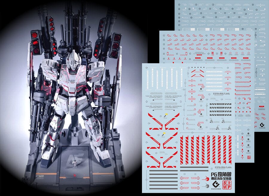 D02 PG 1/60 Unicorn Gundam Water Slide Decal