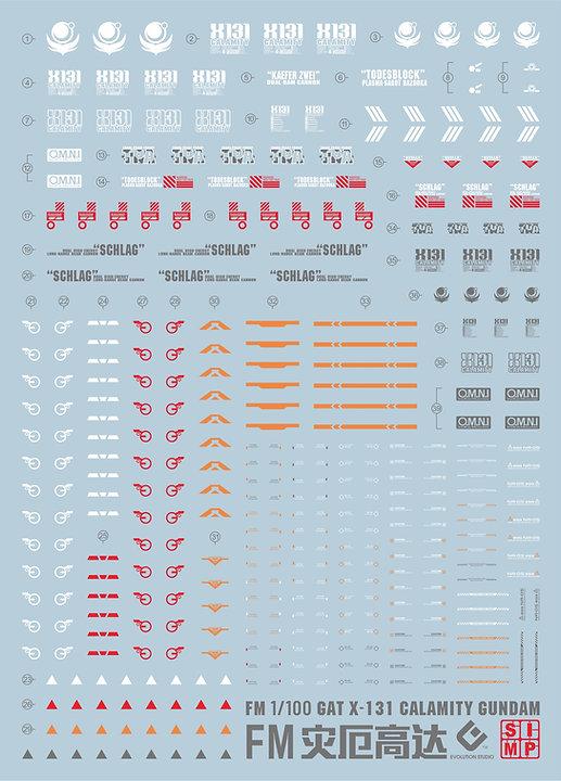 F38 FM (Full Mechanics) Calamity Gundam Decal