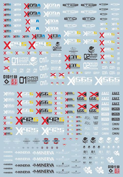 A28 Gundam CE Seed / Destiny General Design Decal Sheet