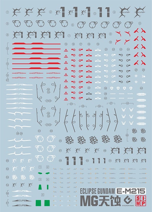 F49 MG Eclipse Gundam Water Slide Decal