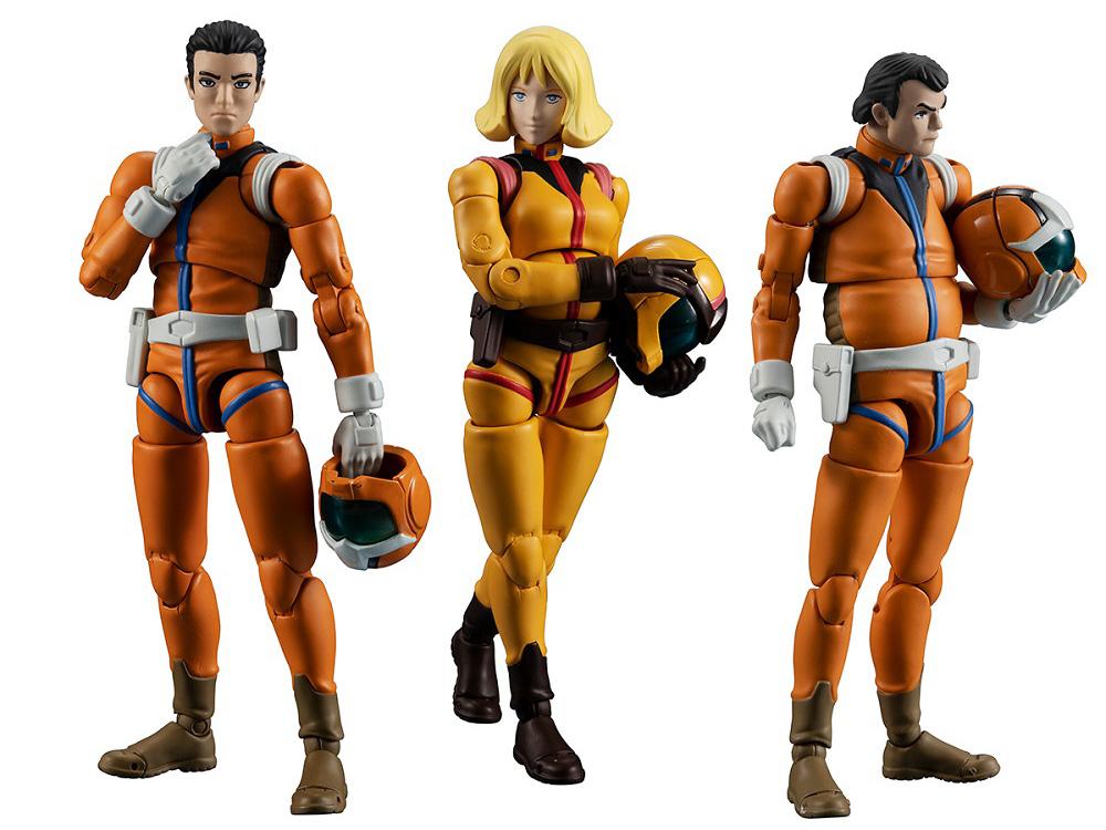 Mobile Suit Gundam G.M.G. Earth Federation Force 04, 05, 06 Sayla Mass Set of 3 Figures (With Bonus)
