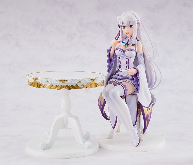 Re Zero Starting Life in Another World KD Colle Emilia (Tea Party Ver.) 1/7 Scale Figure (Reissue)
