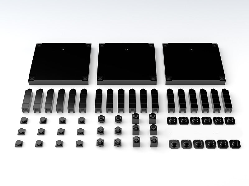 The Simple Stand: Build-On Type Three-Pack (Black)