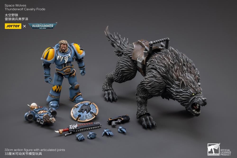 Warhammer 40K Space Wolves Thunderwolf Cavalry Frode 1/18 Scale Figure (Reissue)