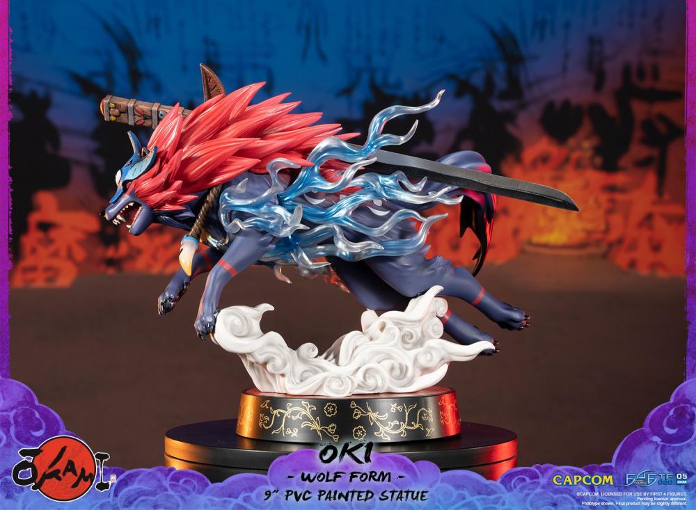 Okami Oki (Wolf Form) Statue