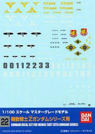 Gundam Decal 22 - Zeta Gundam Series