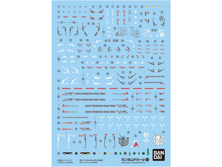 Gundam Decal No.132 RG 1/144 Hi-Nu Gundam Decal Sheets