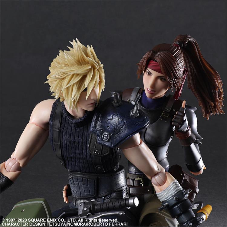 Final Fantasy VII Remake Play Arts Kai Jessie, Cloud & Motorcycle Set