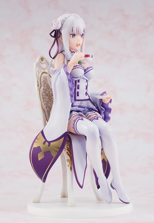 Re Zero Starting Life in Another World KD Colle Emilia (Tea Party Ver.) 1/7 Scale Figure (Reissue)