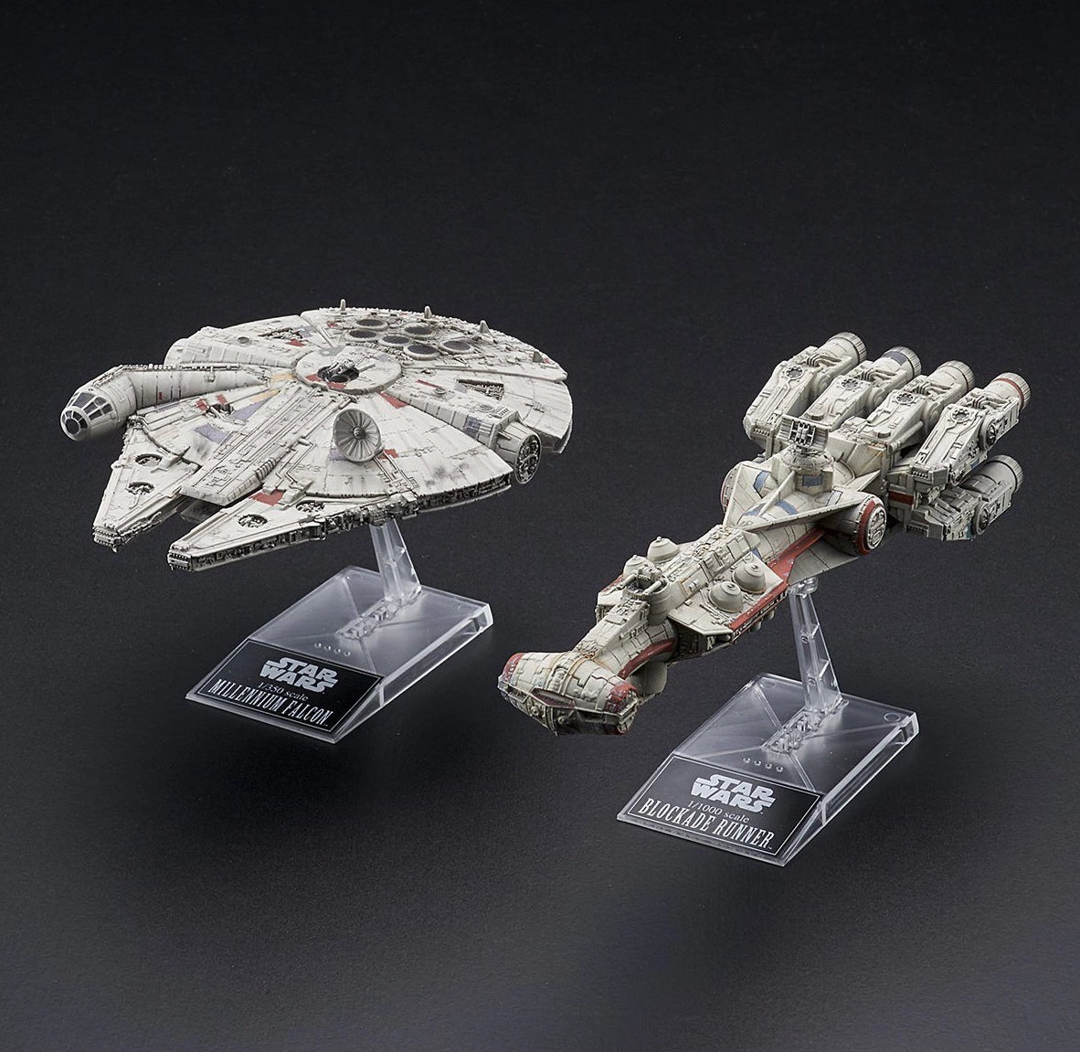 1/1000 BLOCKADE RUNNER & 1/350 MILLENNIUM FALCON