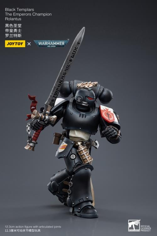 Warhammer 40K Black Templars The Emperor's Champion Rolantus 1/18 Scale Action Figure