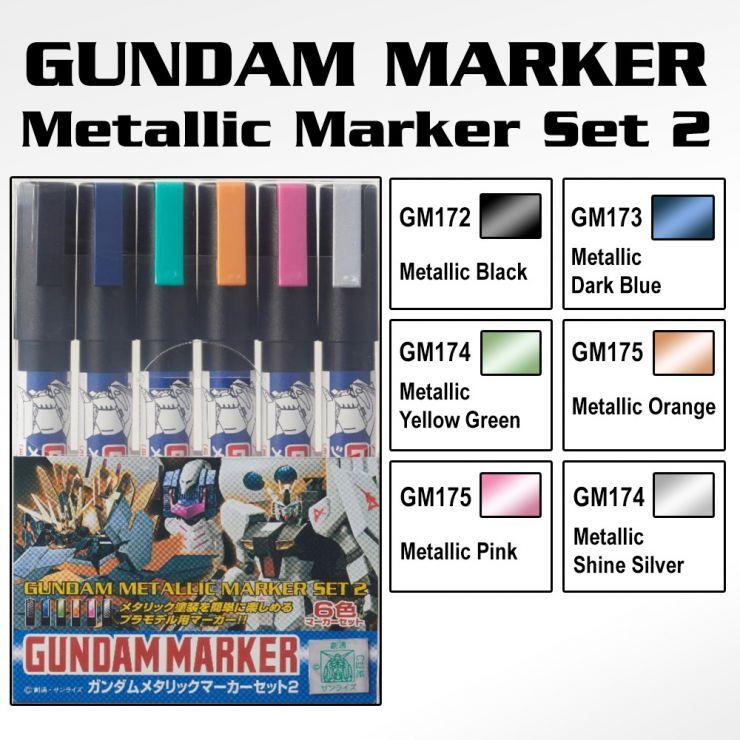 Gundam Metallic Gundam Marker Set 2 (GMS125)