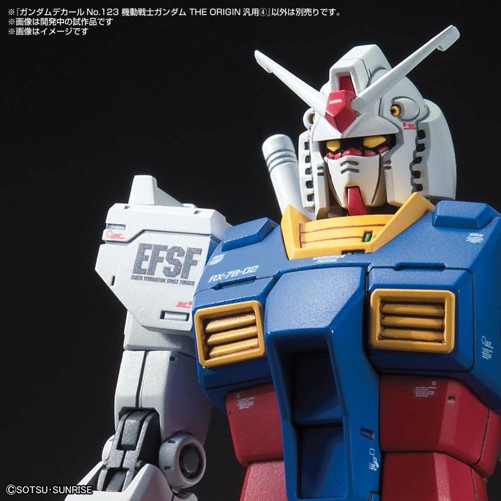GD-123 HG GUNDAM THE ORIGIN SERIES 4 DECAL