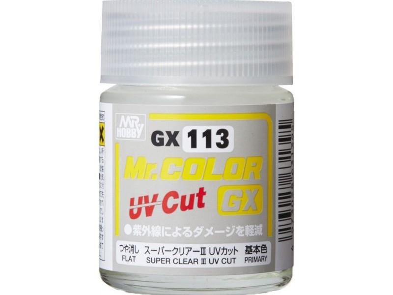GX113 Mr. Color GX Super Clear III UV Cut Flat 18ML