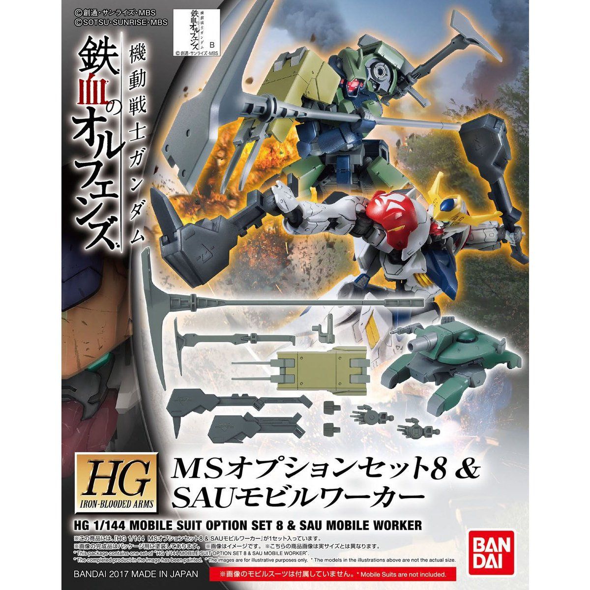 Orphans HG 1/144 MS Option Set 8 & Sau Mobile Worker