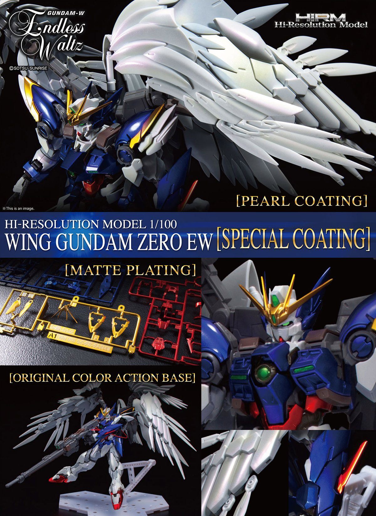 Wing Gundam Zero (EW) (Plated Coating), "Gundam Wing: Endless Waltz", Bandai Hi-Resolution Model 1/100