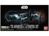 Star Wars Vehicle Model #007 TIE Advanced x1 & Fighter Set 1/144 Scale Model Kit