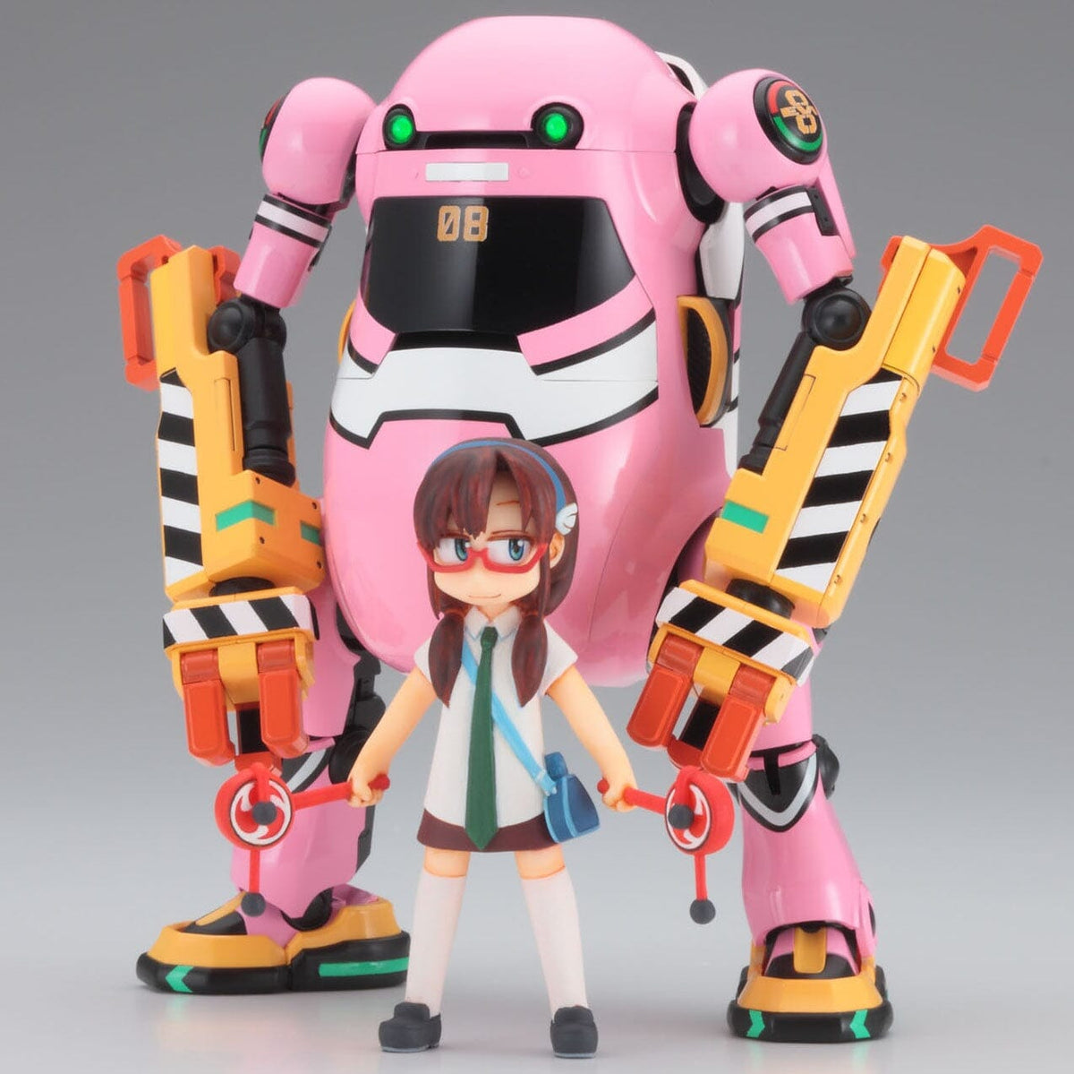 Hasegawa 1/20 Mechatro WeGo Eva Collaboration Series Vol.3 Unit-08 (Power Arm) + Mari Makinami Illustrious