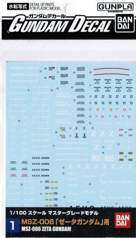 Gundam Decal 01 - 1/100 Z-Gundam