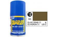 MR COLOR SPRAY 100ML OLIVE DRAB SEMI-GLOSS # 012