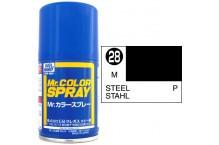 MR COLOR SPRAY 100ML STEEL METALLIC # 028