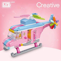LOZ Creative 1121 Helicopter (Pink)