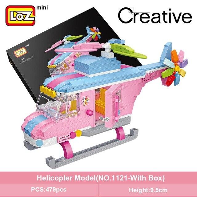 LOZ Creative 1121 Helicopter (Pink)