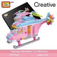 LOZ Creative 1121 Helicopter (Pink)
