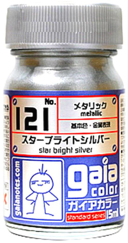 Gaia Metallic Color 121 Star Bright Silver 15ML
