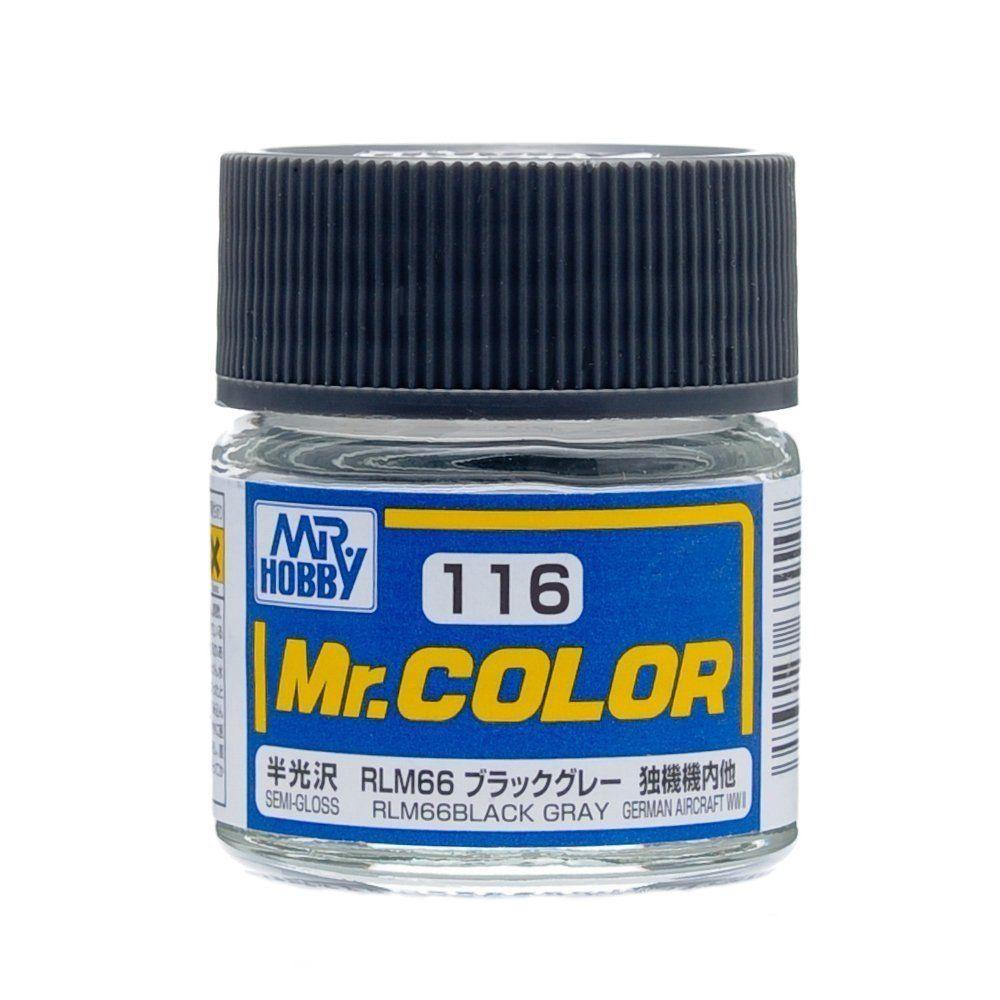 GNZ-C116: C116 Semi Gloss RLM66 Black Gray 10ml