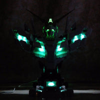 KNL HOBBY Gundam 1/35 RX-0 Unicorn Bust NT-D System full psycho-frame prototype M-S LED Lighting Green