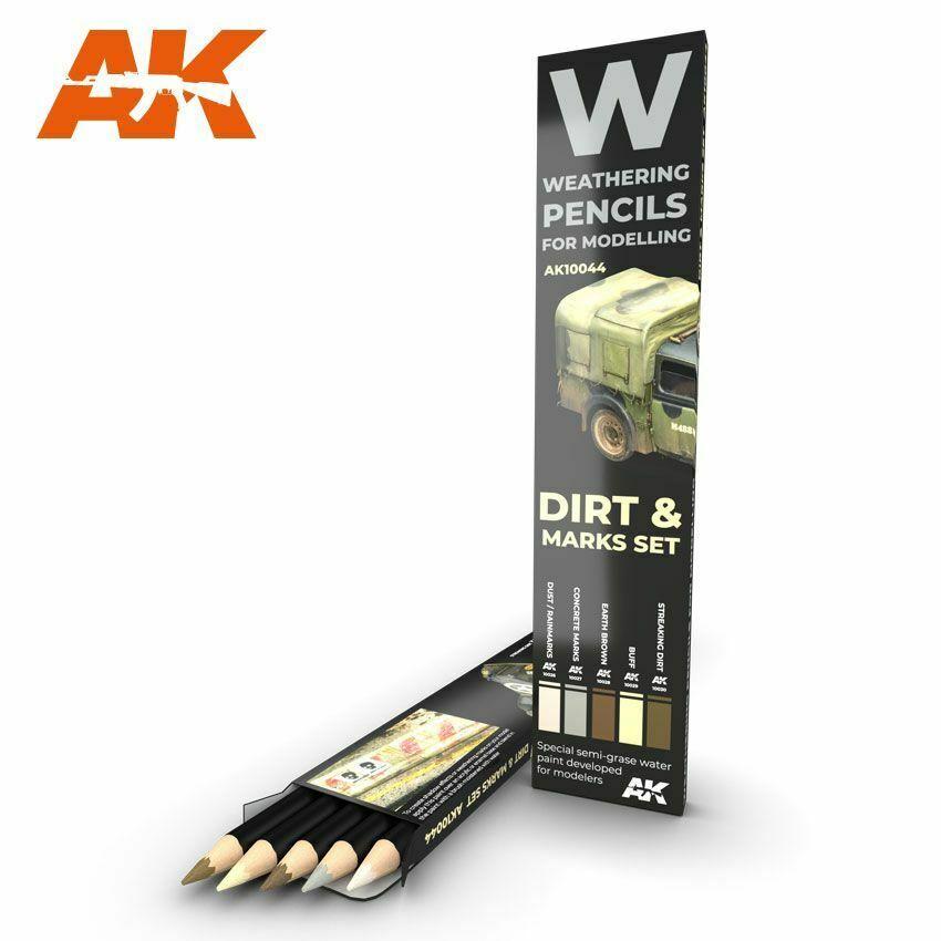 AK Interactive Weathering Pencils Dirt Marks Set (5 Colors)