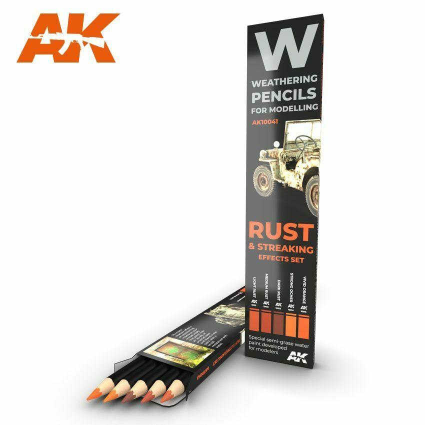 AK Weathering Pencil Set - Rust and Streaking