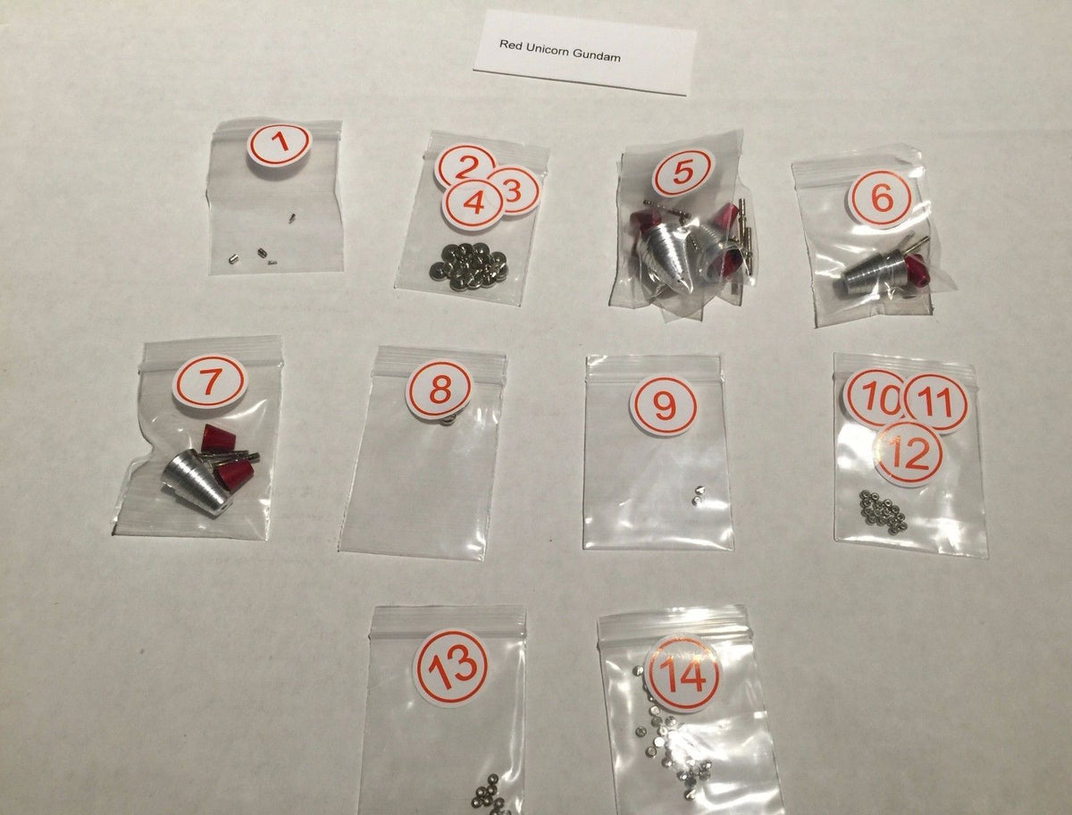 Metal Detail-Up Parts Set RED For Bandai PG 1/60 Unicorn Gundam