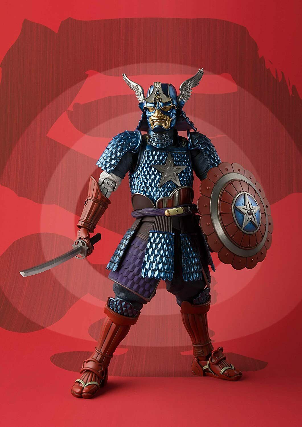Tamashii Nations Meisho Manga Realization Samurai Captain America Action Figure