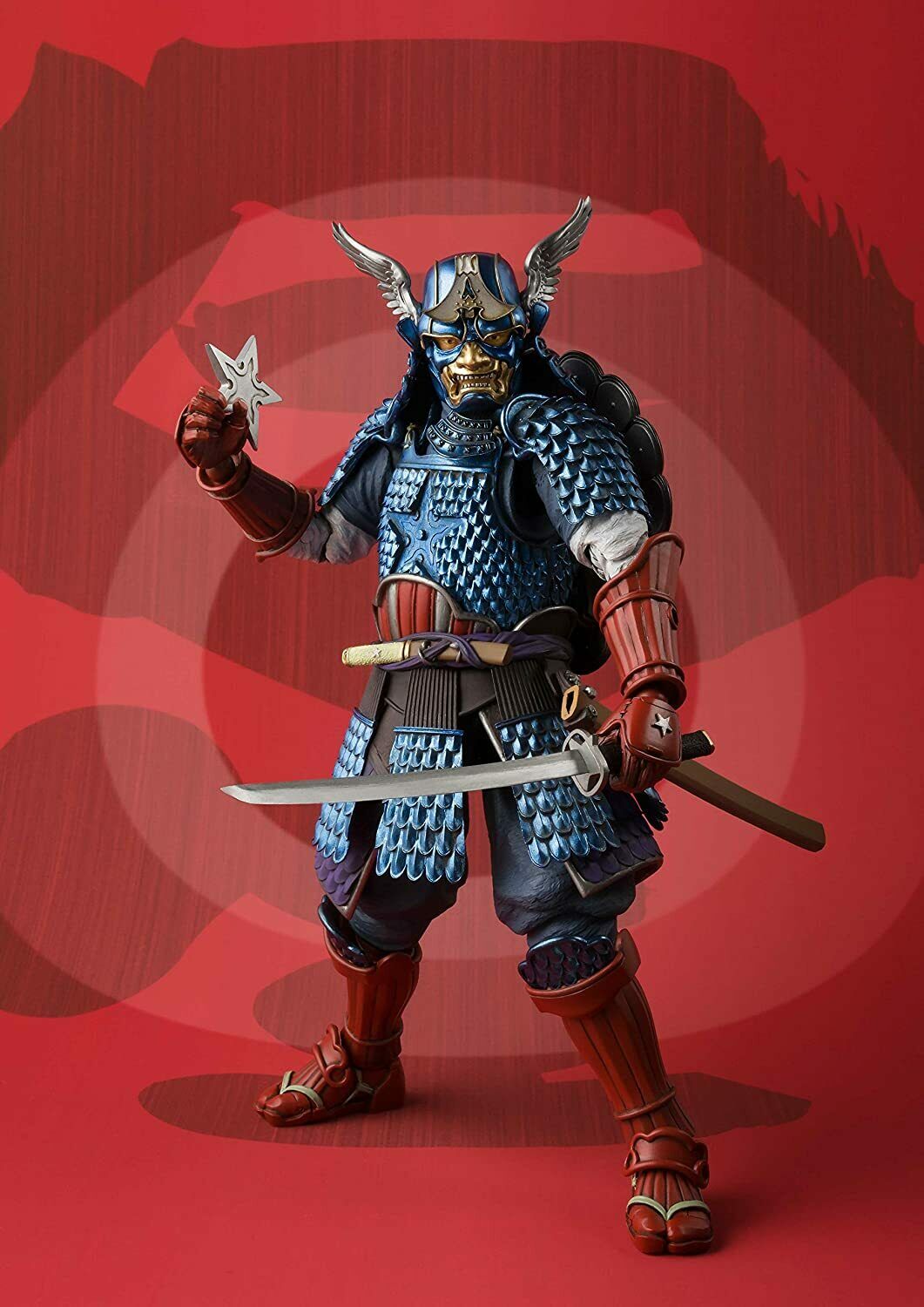 Tamashii Nations Meisho Manga Realization Samurai Captain America Action Figure