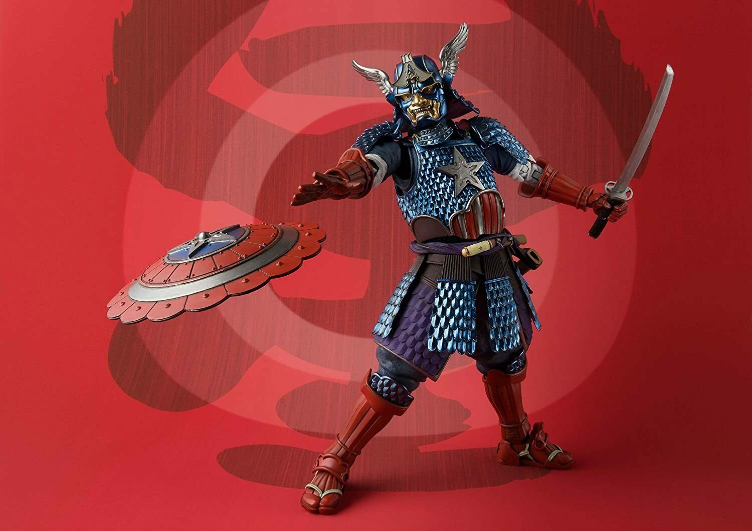 Tamashii Nations Meisho Manga Realization Samurai Captain America Action Figure
